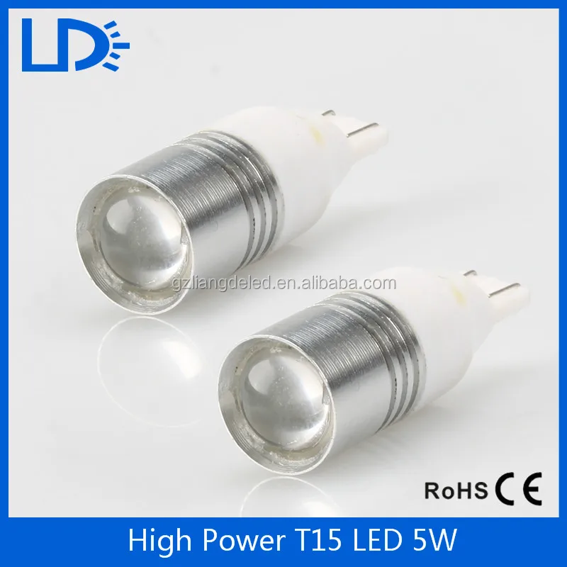 Высокая мощность 12 В T15 5 Вт led автомобилей лампы светодиодные ширина с объектива проектора