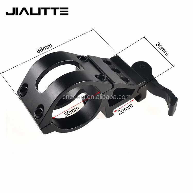 Jialitte Manufacturer Quick Release 30mm Ring 20mm Picatinny Rail Tactical Torch Flashlight Scope Mount