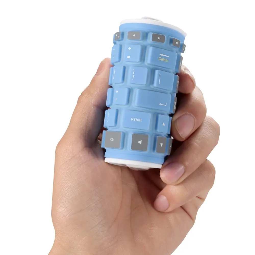 
Portable Silicon waterproof foldable wireless flexible keyboard for mini 