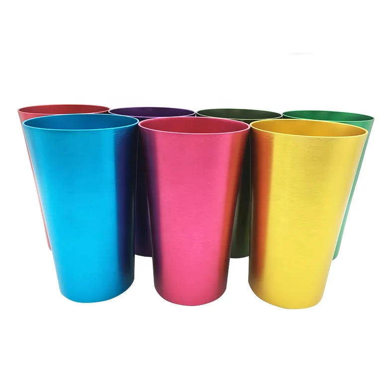 2019 480 мл/16 унций высококачественные Роскошные Металлические стаканы на заказ из нержавеющей стали