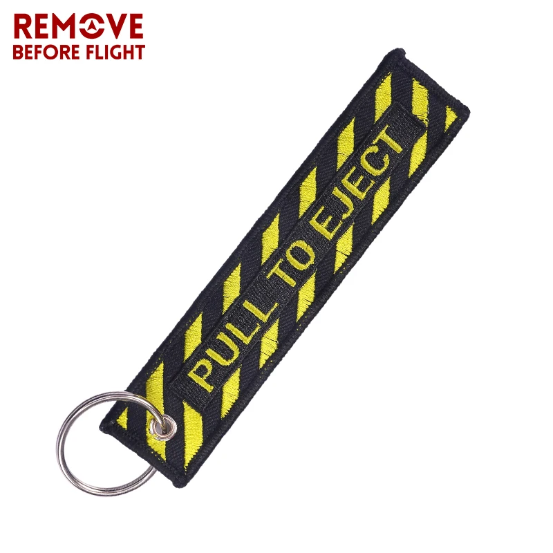 Aviation Gifts Keychain Pull To Eject Embroidered Key Chain Fashion Car Key Chains Embroidery Key Chain Key Fob OEM Car Keychain