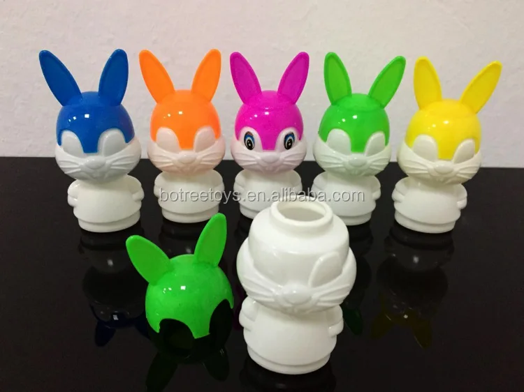 
Cartoon Rabbit Candy Dispenser Bottle Blowing Bunny Toys for Packaging 
