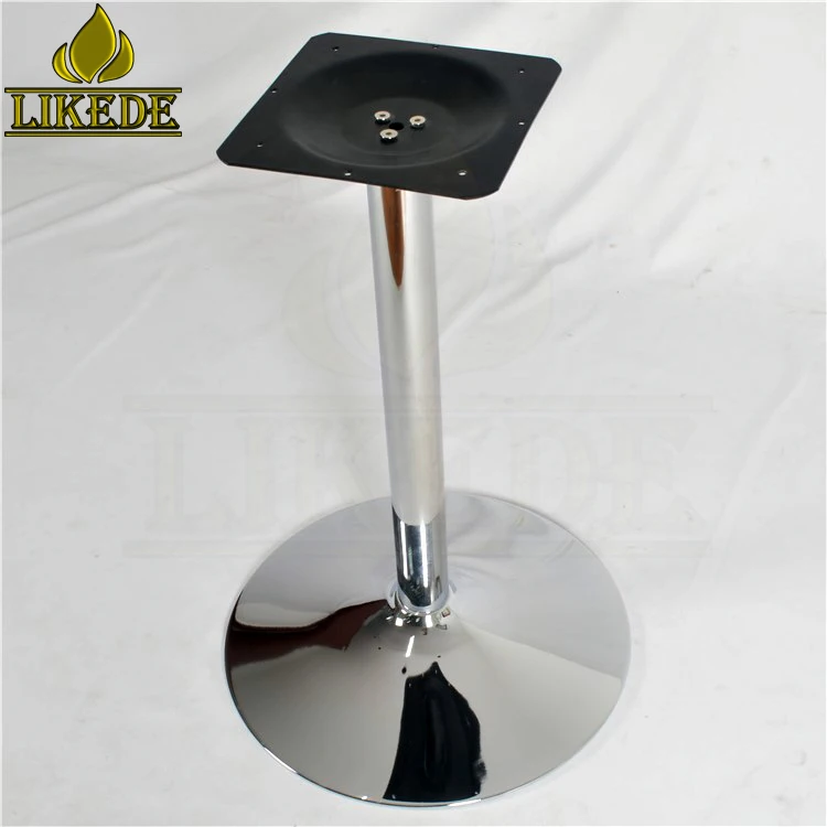 table accessories trumpet base chrome iron steel table base