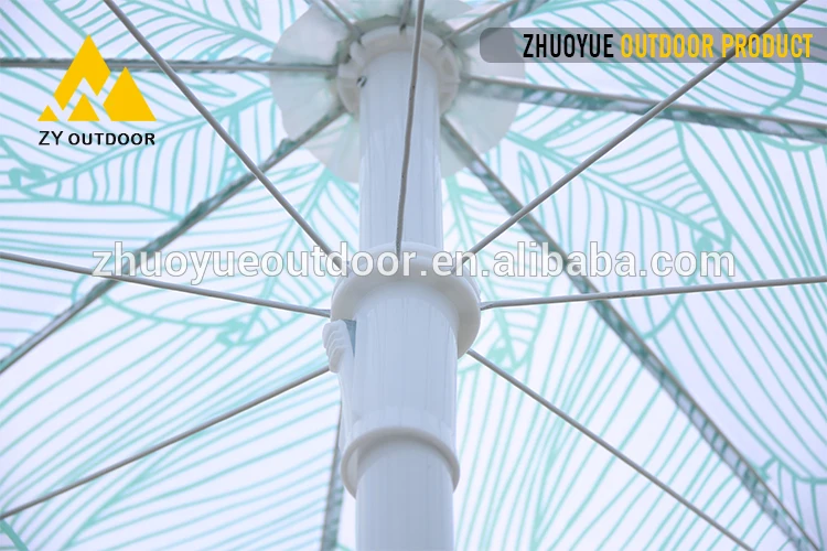 Custom printing new design sun outdoor beach umbrella with tassels