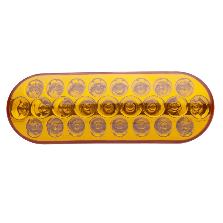 
6 Inch Clear Oval 25 LEDs DOT Auto Parts Stop Parking Tail Light Truck Trailer 