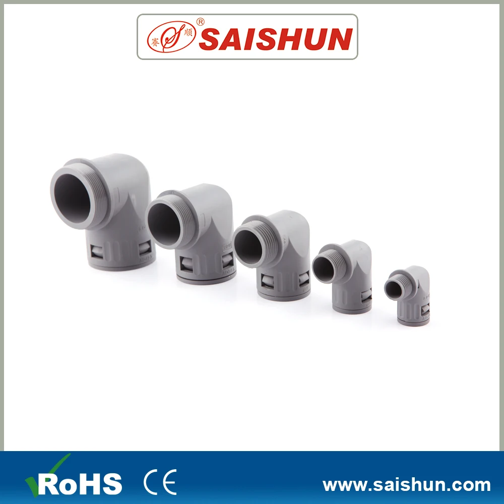 Hotsale PA6  Pipe Connector 90 degree Quick Elbow Fitting for Conduit