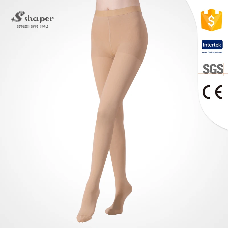 S-SHAPER Totally Lady White Tube Seamless Pantyhose Tights