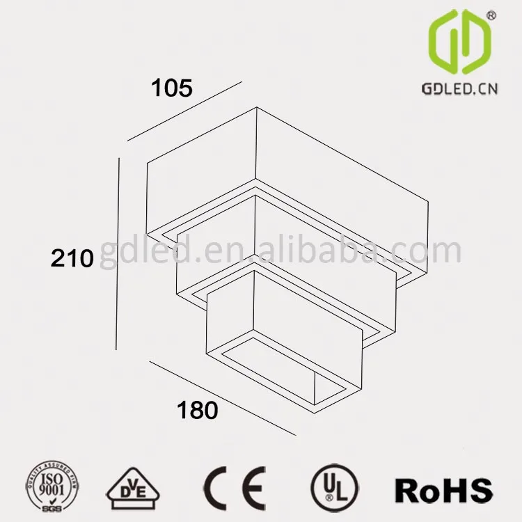 
GDLED Indoor G9 LED Paintable Gypsum Plaster Wall Lamp 