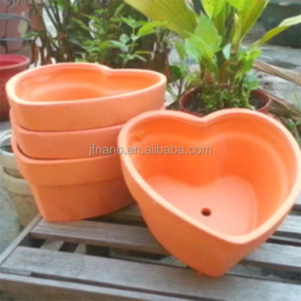 2016 New Design Heart Shape Terracotta Planters Pots Wholesale Modern Small Flower Planter,classic for Home, Garden Ceramic