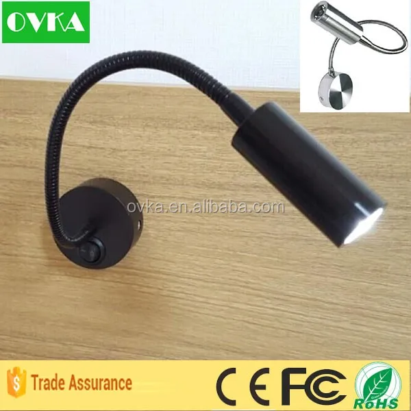 Bedside Reading Light LED Hotel Reading Lamp with Flexible Gooseneck