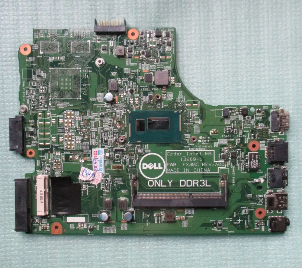 100% fully working motherboard for dell inspiron 15 3542 intel i3 gjc23