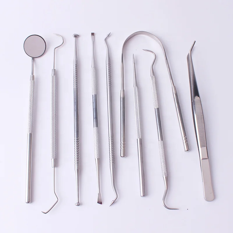 Low MOQ Connie Cona 9pcs tools teeth mouth mirror complete oral care dental hygiene kit