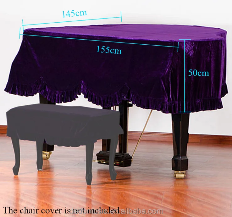 Factory Make Upright Grand Piano Cover with Tassel or Lace and Bowknot