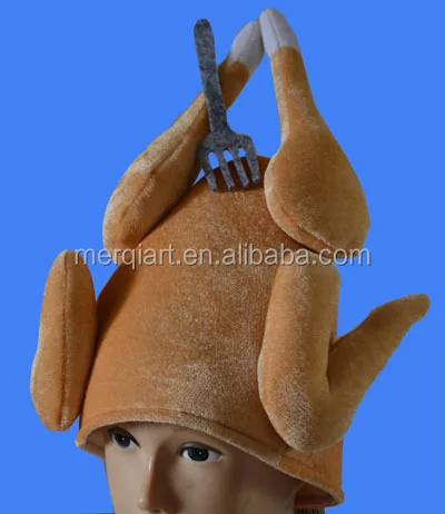 Plush Light-Up Christmas Turkey Hat for thanksgiving day gift