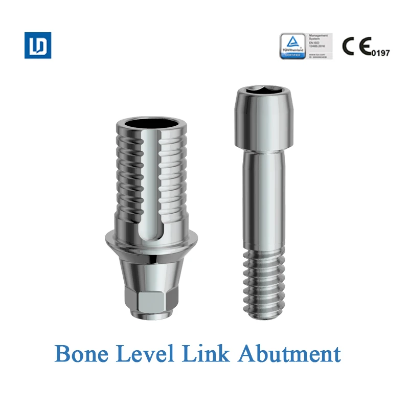 Dental abutment Bone Level Link Abutment compatible with OSSTEM Dio Dentium