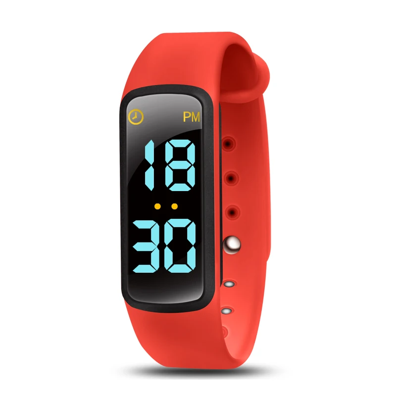 Water resistance watch colorful led watch with 30,60 and 90 countdown timer for kids