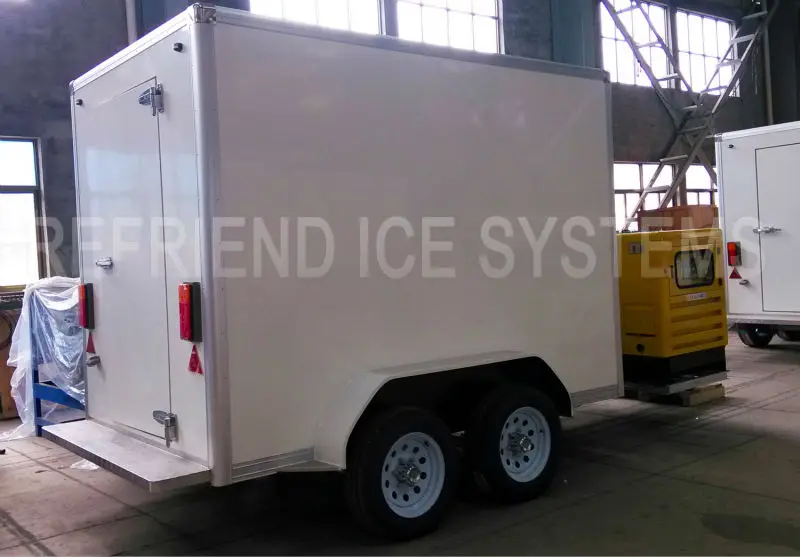 Прицеп для холодильника с покрытием из стекловолокна и дизельным генератором