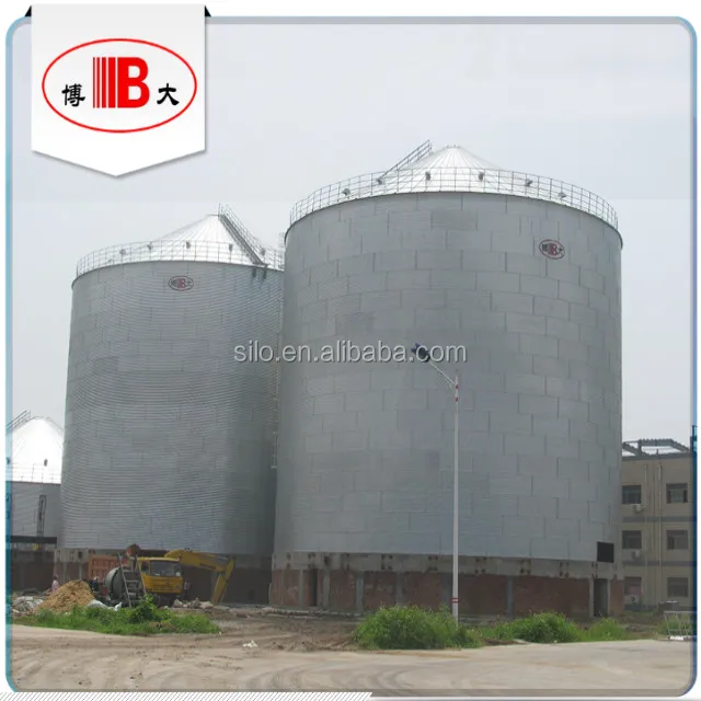 10000t galvanized grain storage tank silo with flat bottom selling on competitive price