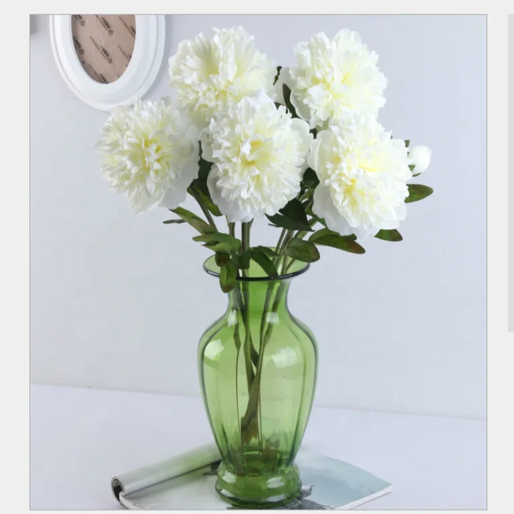 Оптовая продажа, настоящие на ощупь розовые Пионовые цветы с 2 головками, искусственные в Китае