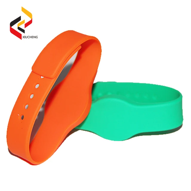 Proximity Radio Frequency Identification RFID Silicone ID Bracelet With Chip