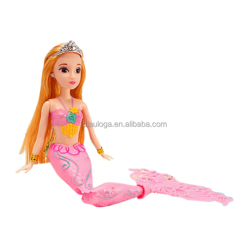 Fashion Beautiful girl Mermaid doll with light with cheap price