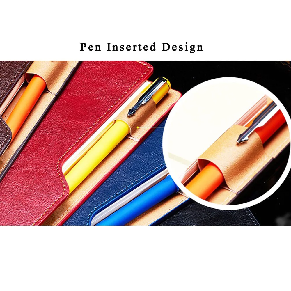 Wholesale business A5 B5 PU leather 9 rings loose-leaf binder stationery notebook folder agenda planner organizer notebook