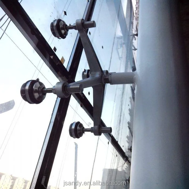 China Supplier Design Spider Point Support System Tempered Glass Curtain Wall Building With Steel Structure