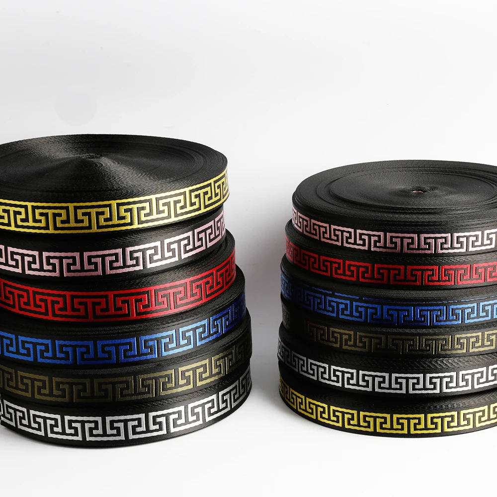 Customized 20mm 25mm 32mm 38mm 50mm Durable Jacquard Nylon webbing Strap