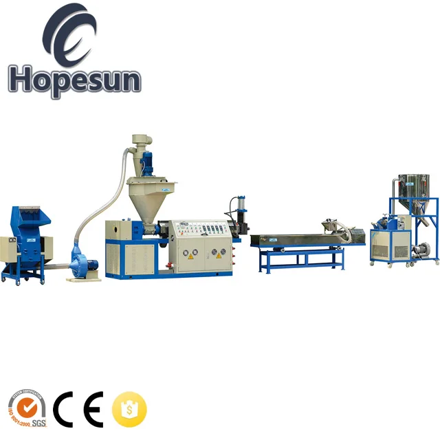 PP,PE film auto loading single stage plastic pelletizing machine
