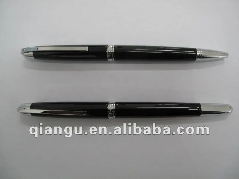 JInhao брендовая классическая черная металлическая перьевая ручка с пользовательским логотипом для делового подарка рекламная шариковая ручка роликовая ручка