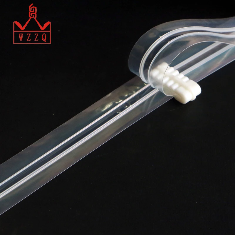 Best quality multi colored transparent plastic zipper without teeth