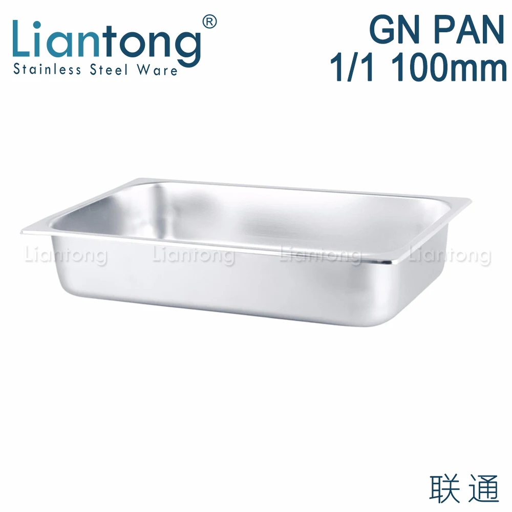 High Quality Factory Stainless Steel 201 304 Hotel Buffet Serving 1/1 size 530x325x65mm Gastronorm GN Food Pan