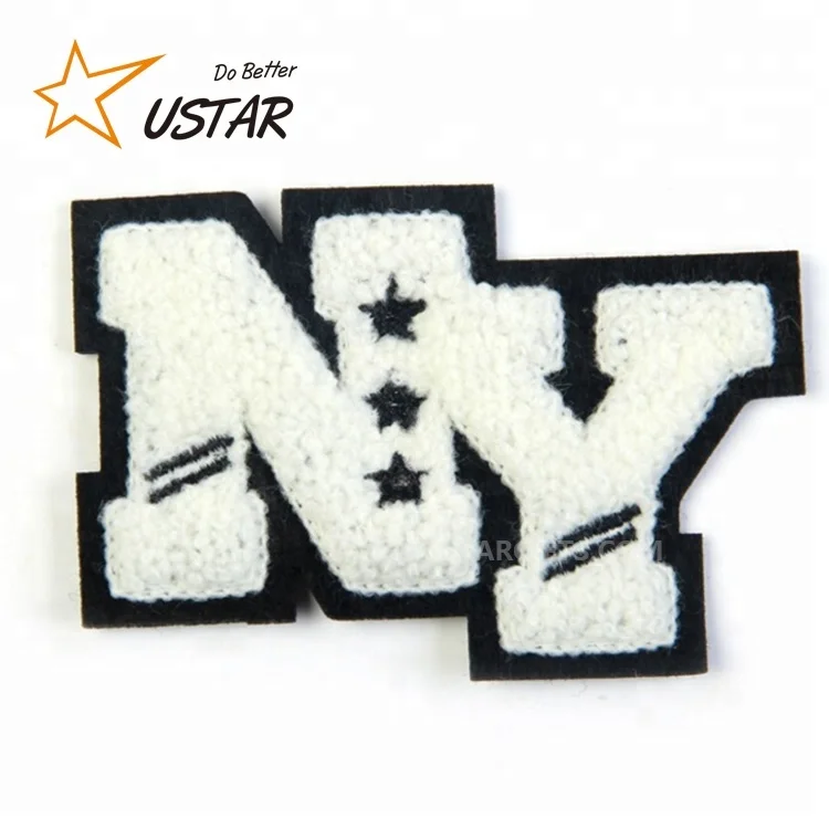 Нет минимального количества заказа, Пришивные персонализированные брендовые модные буквы с логотипом на заказ, крутые джинсы, дешевые нашивки из синели с вышивкой