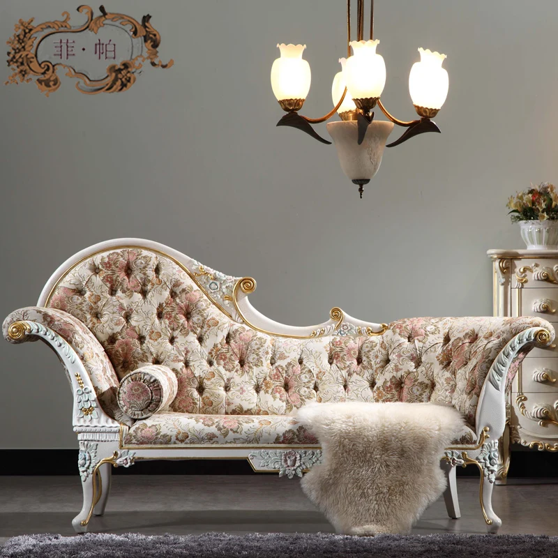  Классическая мебель для дома антикварная спальни из массива дерева шезлонг сделано в Китае