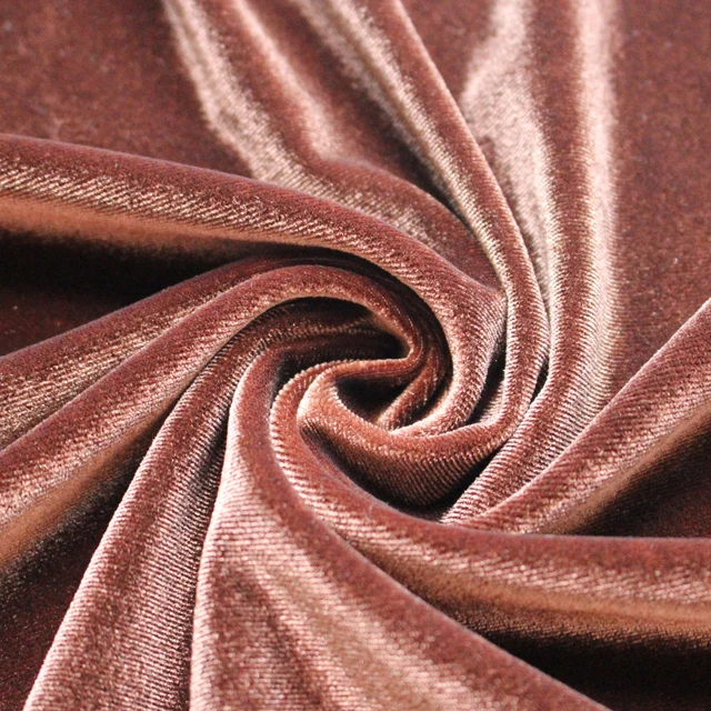 Warp Knitted 4 Way Stretch 93% Polyester 7% Spandex Korean Velvet Fabric