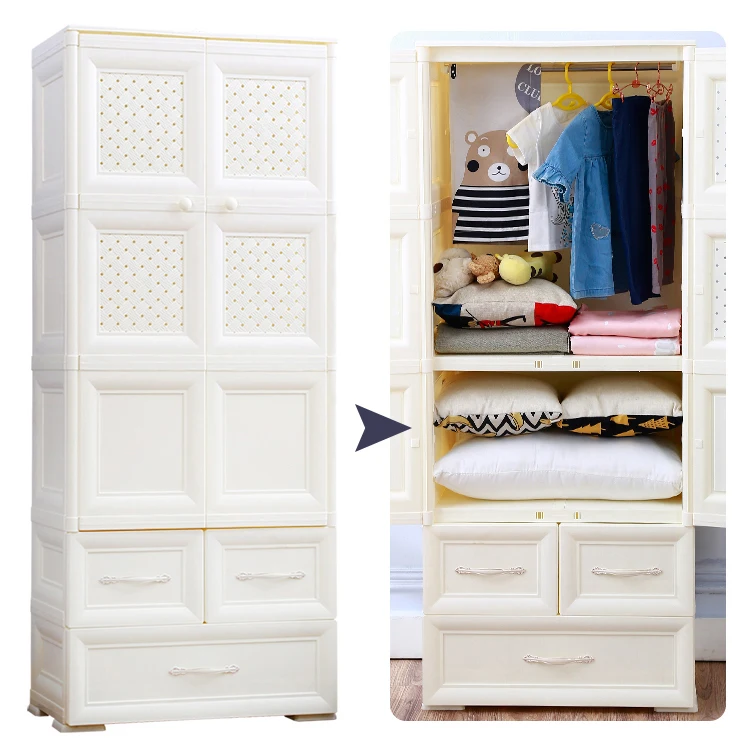 china wholesale plastic drawer Cabinet with doors