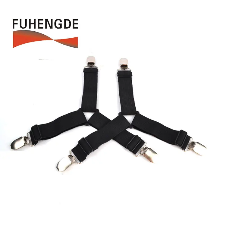 Suspenders Holder Sheet Fasteners/ Grippers for Bed Sheets Elastic Mattress Covers Sofa Cushion With Logo Custom