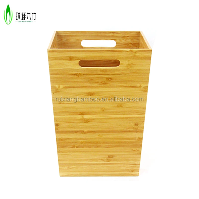 
Портативная мини бамбуковая деревянная корзина для грязной одежды 