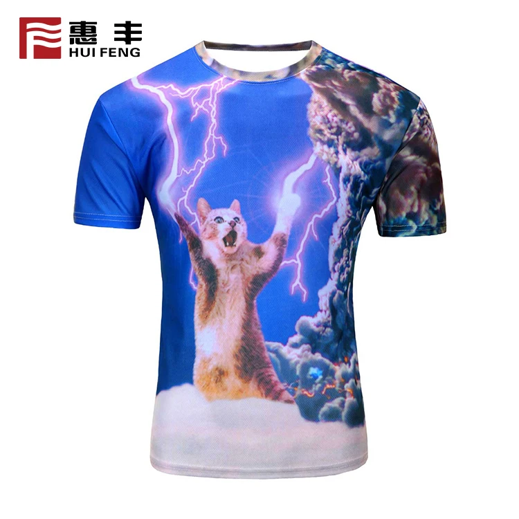 Custom athletic dry fit t shirt printing dye sublimation promotional polyester tshirts all over print t-shirts full printed