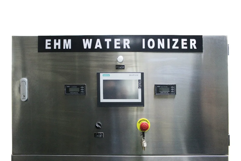 Large capacity industrial water ionizer for alkaline water bottling plant
