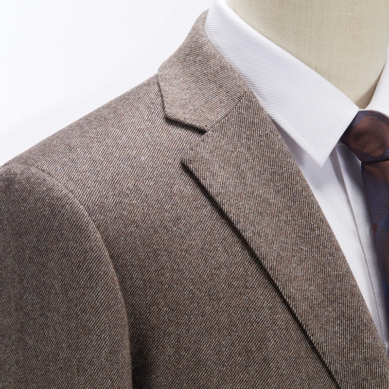 Bespoke Tailoring Men BrownTailored Slim Fit Uniform Suits Mens
