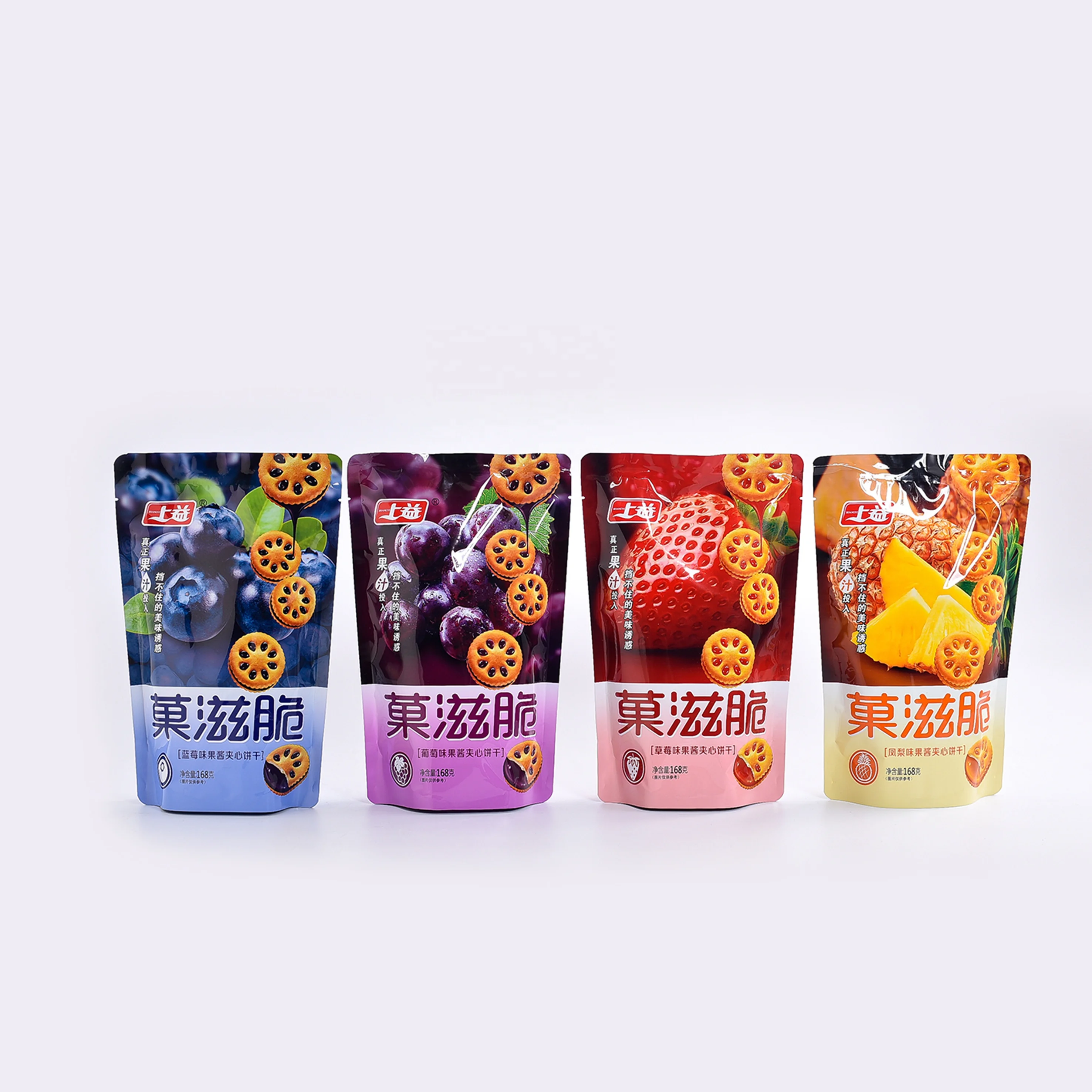 OEM 168 г Guozicui, печенье с наполнителем из джема, клубника, ананас, сэндвич, оптовая продажа, торт и печенье с печатным мешком