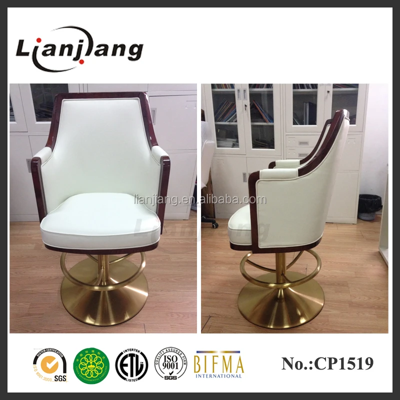 high quality leather Texas poker chair casino chair base manufacturers