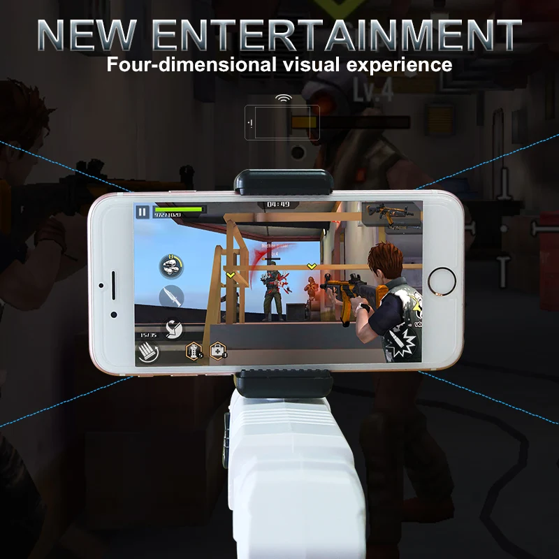 Interactive augmented reality 3D VR APP gun, ar gun toy for mobile phone