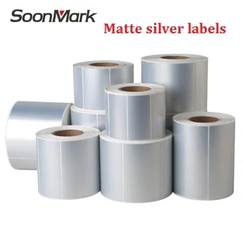self adhesive hot sale printing aluminium foil sticker, printed adhesive silver PET label