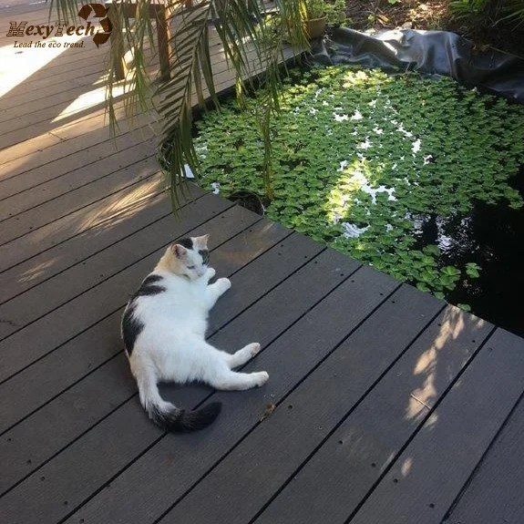 Waterproof terrace no glue outdoor wpc decking anti-slip composite board