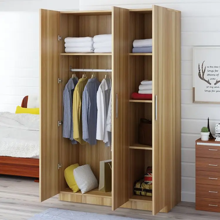 Fancy Solid wood bedroom closet family Storage Clothes Wardrobe Cabinet
