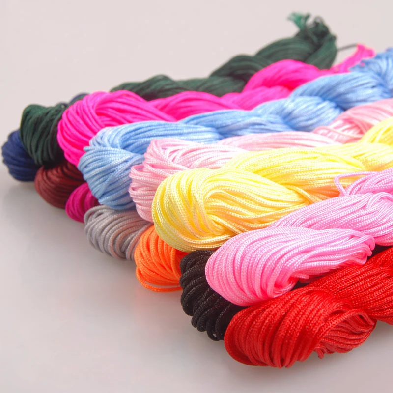 LONGJIE polyester braided string 1MM 72th jade cord for making jewelry