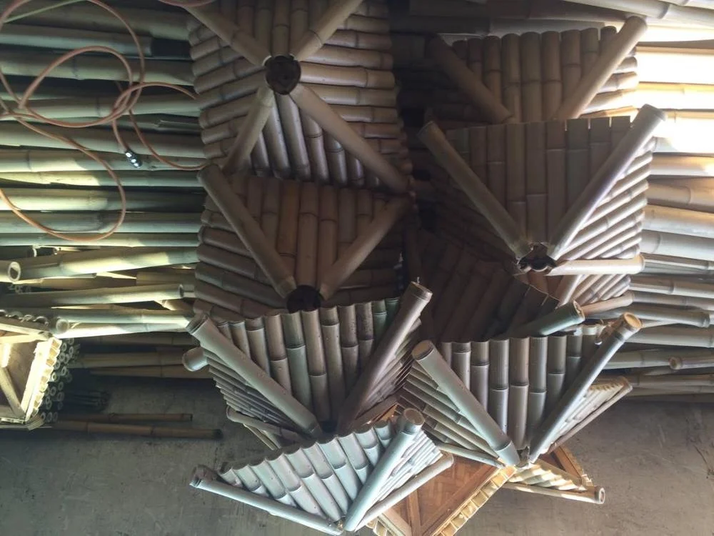 FD-170301 bamboo pavilion 3*3 in gazebos