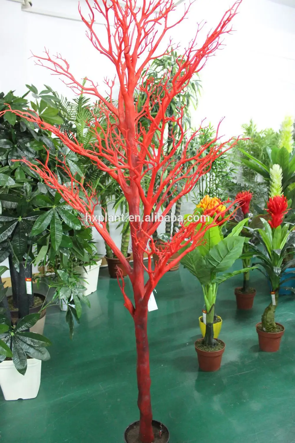 Lifelike artificial coral branches for home decoration, various colors of coral trees.